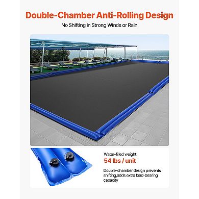 12-Pack Pool Cover Water Bags Double Chamber PVC