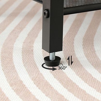 Tall End Table with Charging Station, 3 Tier Side Table with 2 AC Outlets, USB and Type C Port