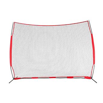 Backyard Sports Backstop Net with Frame, Portable Ball Barrier for Baseball and Soccer