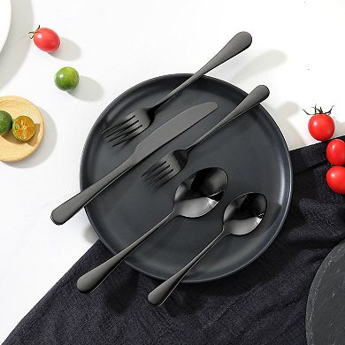 30-Piece Stainless Steel Flatware Set for 6, Includes Forks, Spoons, and Knives