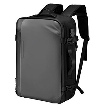 Travel Backpack with Built-In Vacuum Pump, 65L Capacity, Water-Resistant and Storage Compartments