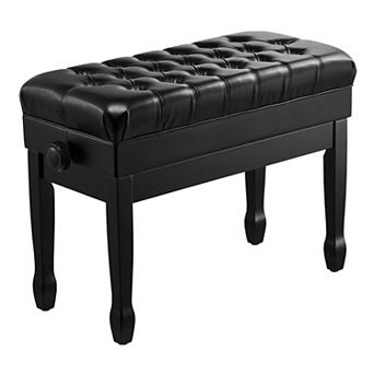 Duet Piano Bench with Adjustable Height and Storage Compartment