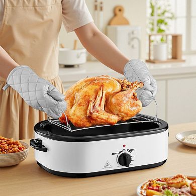 18QT Electric Roaster Oven with Adjustable 150450℉ Temp and 1450W Power