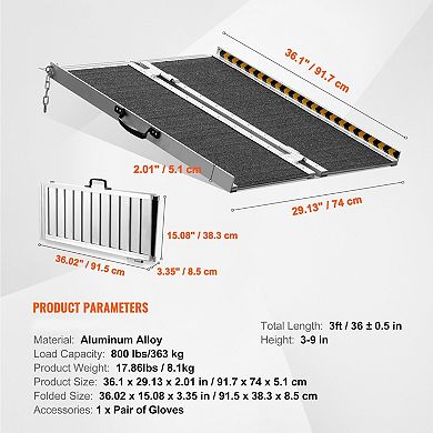 Compact Foldable Ramp for Scooters, Walkers, and Strollers with Quick Setup