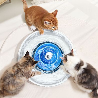 Ceramic Pet Water Fountain 2.1L for Cats and Dogs with Filter Indoor