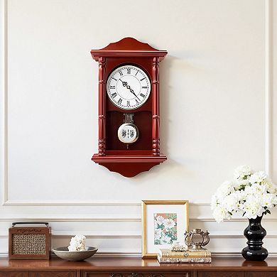Silent Quartz Pendulum Wall Clock, Grandfather Style