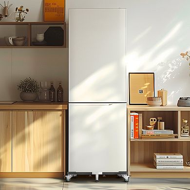 Adjustable Appliance Stand with Wheels and Brakes for Fridges, Washers, and Dryers