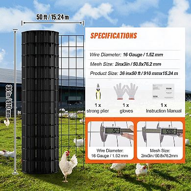 Galvanized Wire Mesh Roll for Garden Fencing, Pet Enclosures and DIY Projects