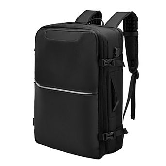Expandable 80L Vacuum Backpack with USB Charging, Padded Straps, Reflective Strips, and Mini Compass