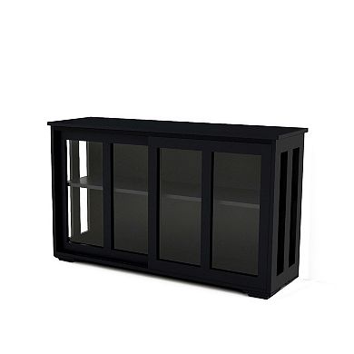 Multi-Purpose Sideboard Cabinet with Sliding Doors and Adjustable Shelves