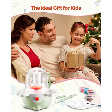 Mini Electric Pottery Wheel for Kids with USB Power, Adjustable Speed, and Craft Tools