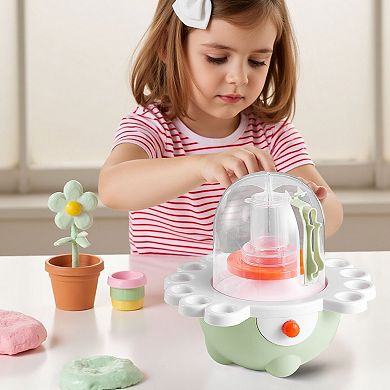 Mini Electric Pottery Wheel for Kids with USB Power, Adjustable Speed, and Craft Tools