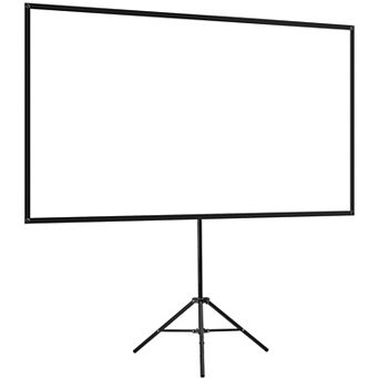 80-Inch Tripod Projector Screen Adjustable Height Lightweight Indoor-Outdoor Use