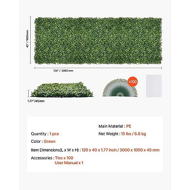 Decorative Milan Grass Wall Panel with Snap-Lock System for DIY Indoor or Outdoor Decor