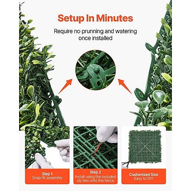 Decorative Milan Grass Wall Panel with Snap-Lock System for DIY Indoor or Outdoor Decor