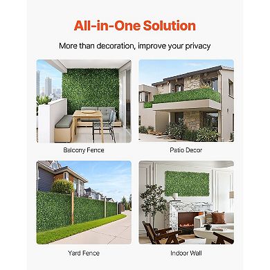 Decorative Milan Grass Wall Panel with Snap-Lock System for DIY Indoor or Outdoor Decor