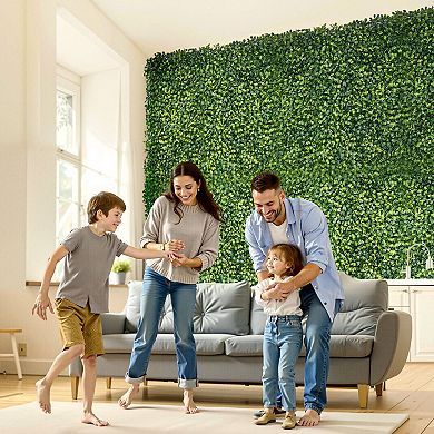 Decorative Milan Grass Wall Panel with Snap-Lock System for DIY Indoor or Outdoor Decor