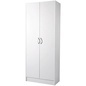 Freestanding Pantry Cabinet White with Soft-Close Hinges and Scratch Resistant Surface