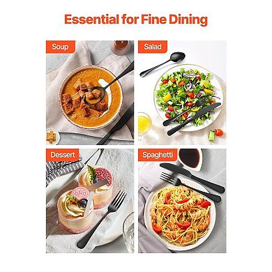 48-Piece Stainless Steel Flatware Set for 8 with Knives, Forks, and Spoons