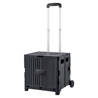 Folding Shopping Cart with Large Wheels for Groceries and Errands