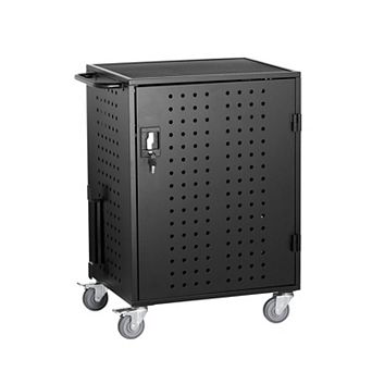 36-Slot Mobile Device Charging Cart with Power Strip and Cable Management