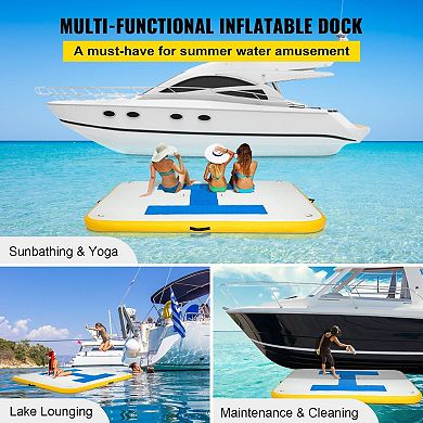 Inflatable Floating Dock Platform, Water Mat for Lakes and Rivers