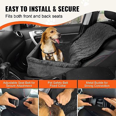 Dog Car Seat for Pets, Sofa-Style Full-Enclosure Booster Seat