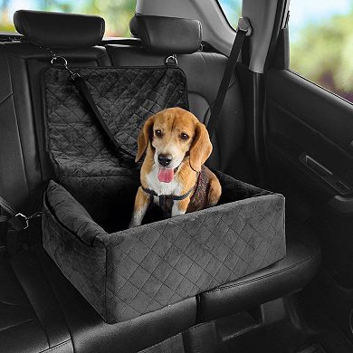 Dog Car Seat for Pets, Sofa-Style Full-Enclosure Booster Seat