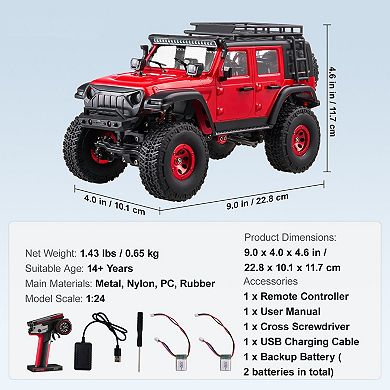 Off-Road Remote Control Car, Nylon & Aluminum Chassis, Remote Range