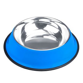 Non Slip Stainless Steel Pet Bowl for Dogs with Rubber Base Ring