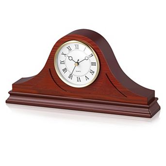 Grandfather-Style Mantel Clock with Pendulum Design