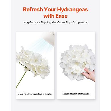 Artificial Hydrangea Flowers Bulk Set, 105 Silk Flower Stems for Vases and Centerpieces