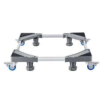 Tool-Free Adjustable Mobile Base for Appliances with Locking Wheels and Reinforced Support