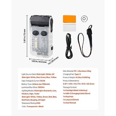 Compact Keychain Flashlight for Camping, Emergencies, and Outdoor Use