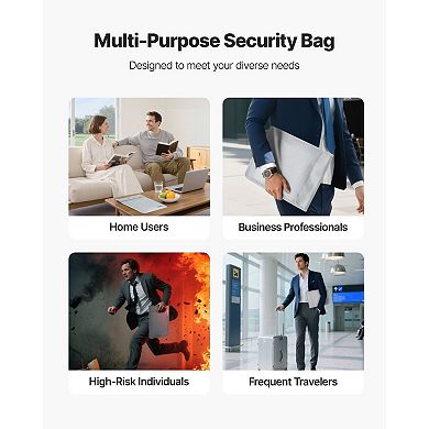 Fireproof and Waterproof Document Bag for Papers, Cash, and Electronics