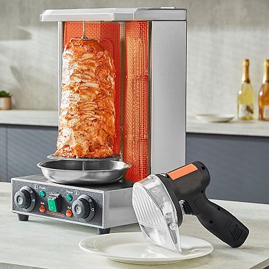 Battery-Powered Turkish Shawarma Knife with Detachable Stainless Steel Blades