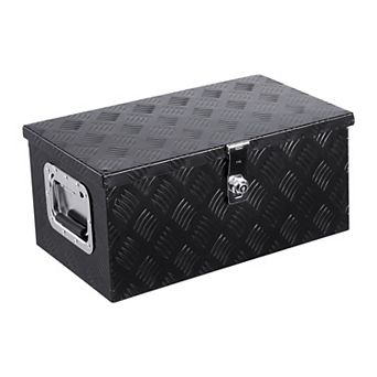 Aluminum Truck Bed Tool Box with Lock and Carry Handles for Pickup Storage