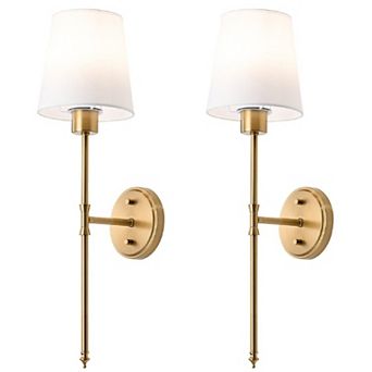 Battery Operated Wall Sconces with RGB Colors and Adjustable Brightness Set of 2