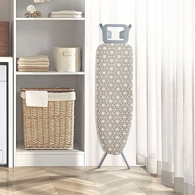 Adjustable Full-Size Ironing Board, Four-Layer Padding for Smooth Ironing