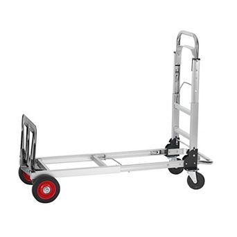 Convertible Hand Truck and Flatbed Cart Lightweight Aluminum Frame
