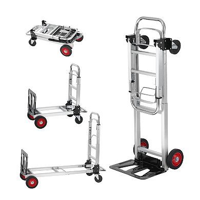 Convertible Hand Truck and Flatbed Cart Lightweight Aluminum Frame
