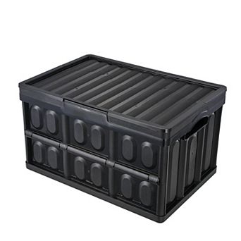 Collapsible Storage Bin 45L with Ergonomic Handles for Home or Travell