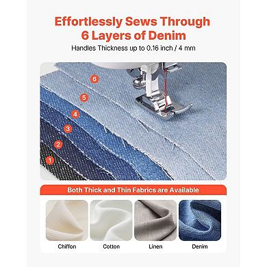 60-Stitch Home Sewing Machine with Twin-Needle Support