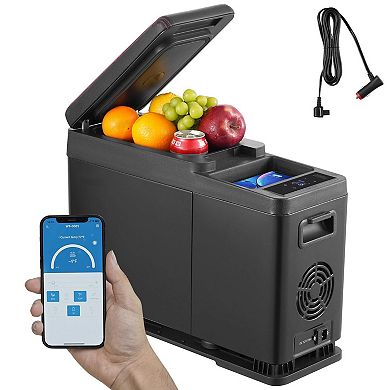 Mini Portable Car Refrigerator 8.5 Qt, Armrest Style Electric Fridge for Travel
