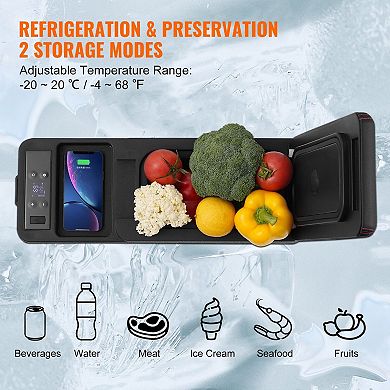 Mini Portable Car Refrigerator 8.5 Qt, Armrest Style Electric Fridge for Travel