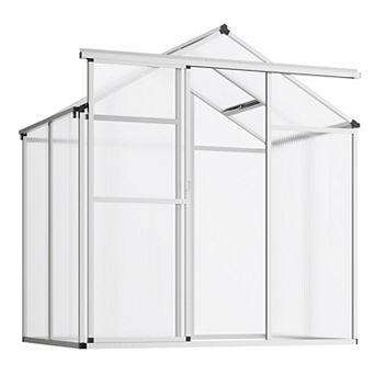 Outdoor Greenhouse with Aluminum Frame, UV-Resistant Panels, Walk-In Design