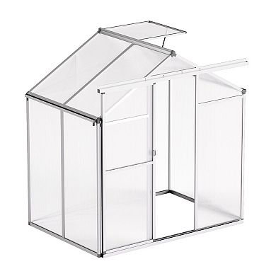 Outdoor Greenhouse with Aluminum Frame, UV-Resistant Panels, Walk-In Design