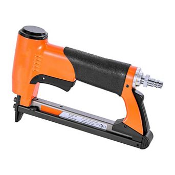 21-Gauge Pneumatic Staple Gun with Ergonomic Grip and Safety Trigger