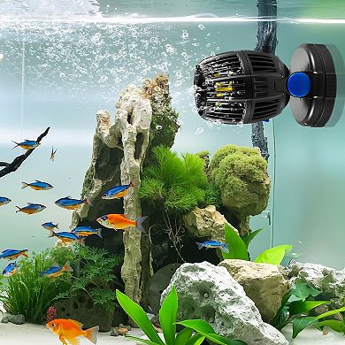 10W Aquarium Wavemaker Pump with Adjustable Wave Frequency, Feed and Night Mode Magnetic Base