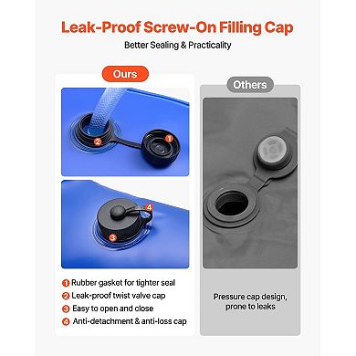 4-Pack Corner Water Bags Secure Pool Cover Against Wind and Debris PVC